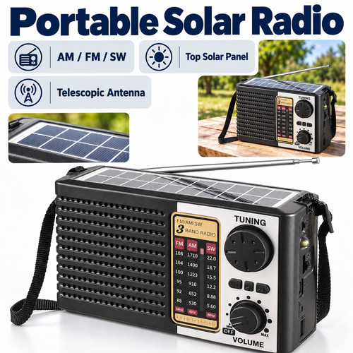 Solar radio portable sw - radio, fm/am